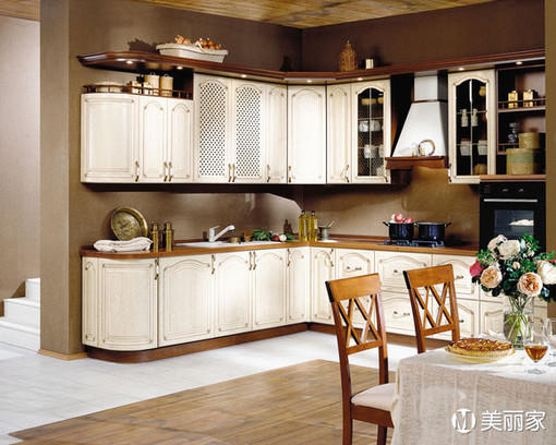 厨房橙色棕色灰色厨房橱柜现代色彩搭配颜色墙